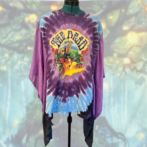 Grateful Dead “Coast to Coast” Tie-Dye Tee Gauze Kimono Sleeves | NWT | One Size - Picture 1 of 5